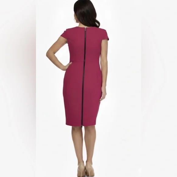 NARCISO RODRÍGUEZ Sheath Dress w Cutout Fuchsia size IT 44/US Medium-8 - Picture 2 of 9